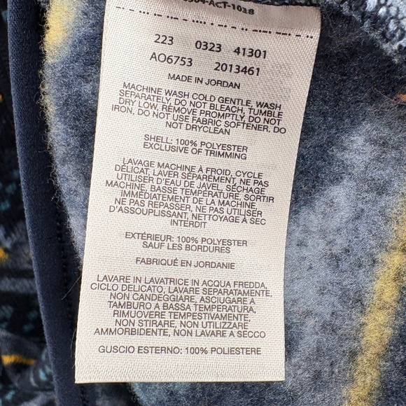 Columbia Men’s XXL Printed Fleece Quarter-Zip Pullover – Navy Geo Aztec - Picture 10 of 14